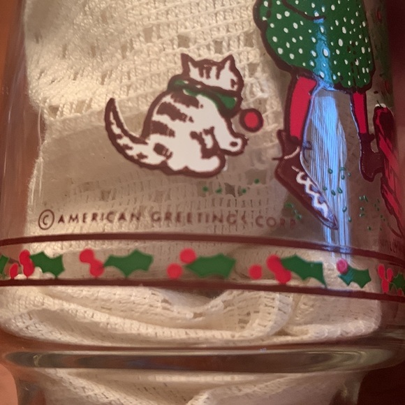 Vintage 1970s Coca Cola Holly Hobbie Christmas Drinking  Glass - Picture 8 of 10